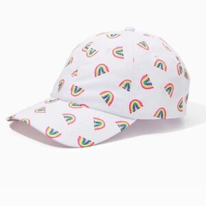 Lilly Pulitzer Rainbow PRIDE PALETTE RUN AROUND HAT Lilly Loves Love Colorful
